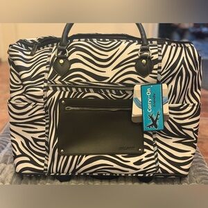 Calpak Zebra Print Carry-On Bag